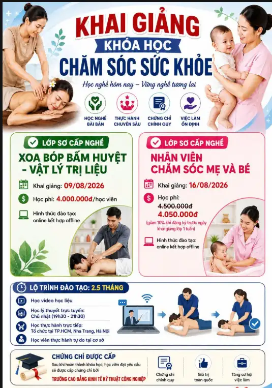 Chứng chỉ Chăm sóc mẹ và bé sau sinh 2026
